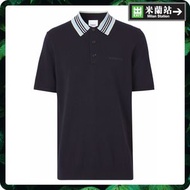 Burberry Icon Stripe Detail Polo Tee for Men in Coal Blue
