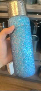 THERMOS 保溫瓶 藍色漸變 純鈦雙層保溫瓶