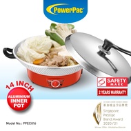 PowerPac Electric Wok, Steamboat, Multi Cooker, Frying Pan 14 Inch (PPEC816)