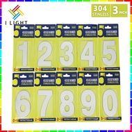 0-9 Stainless Number Adress/House/Number plate/Door 3Inch Number