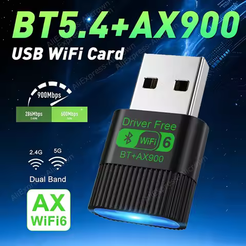 KEBIDUMEI 2 IN 1 Dual Band 900Mbps USB WiFi Bluetooth Adapter 2.4G/5GHz Wi-Fi Dongle High-Speed AX60