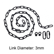 2M Stainless Steel Link Chain Maximum Load 80KG / 175 LBS Adjustable Metal Pendant Chandelier Chain 