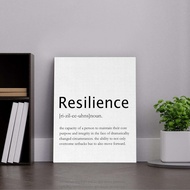 HONLUNG Inspirational Wall Art Decor, Resilience Definition Canvas Wall Art Prints 11x14 Inch, Decor