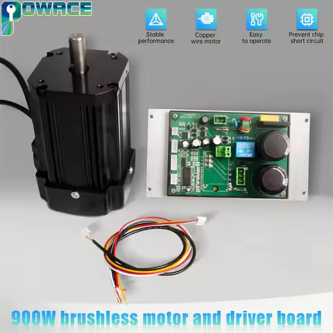 850W 1100W DC Brushless Lathe Spindle Motor + Main Control Board Card Controller For CD-210V MX-210V