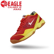 Sepatu Badminton Anak Eagle Caliber Original Warna Merah - Sepatu Bulu Tangkis Anak Anak Merk Eagle