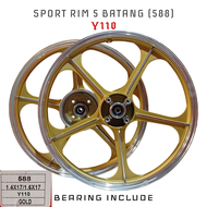 SPORT RIM 5L GTO 588 555 5 BATANG EX5 / EX5 DREAM / WAVE 100 / WAVE 125 / KRISS / LC135 / SRL / LAGE