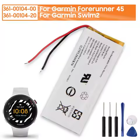Replacement Battery 361-00104-20 361-00104-00 For Garmin Forerunner 45 Garmin Swim2 85mAh