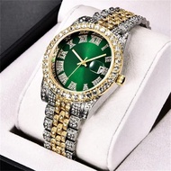 ORUSS Original Fashion Luxury Stainless Steel Diamond Waterproof Unique Men's Watch Calendar Luminou