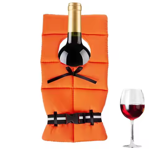 Wine Bottle Holder Nautical Theme Wine Bottle Bag Reusable Travel Accessories Single Compartment Liq