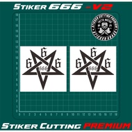 Sticker Cool Star 666 v2 Hologram Cutting Waterproof Material for Automatic Motorcycles Not Printed 