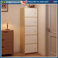 Wooden Storage Cabinet With Door Bedroom &amp; Living Room Side Cabinet Tier Cabinet Narrow Lockers Wall Corner Cupboard Small Cabinet