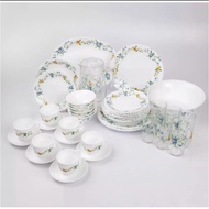 HOT🔥LANGKAWI ARCOPAL 38PCS ROUND DINNER SET(CYBELLE)+ GIFT 6 PCS GELAS AND jUG