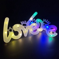 ️ 3 modes LOVE lamp LED letter light Lampu Hiasan night light Fairy Light Wedding cake topper box