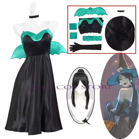 Sage Cosplay Game Costume Sage Dress Wig Prop Wing Hat Halloween Party Outfit Anime Roleplay for Wom