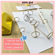 2 Hole Metal Ring Binder for Paper│Loose Leaf 2-Circle│DIY Notebook Paper Clip│ MENU Binder