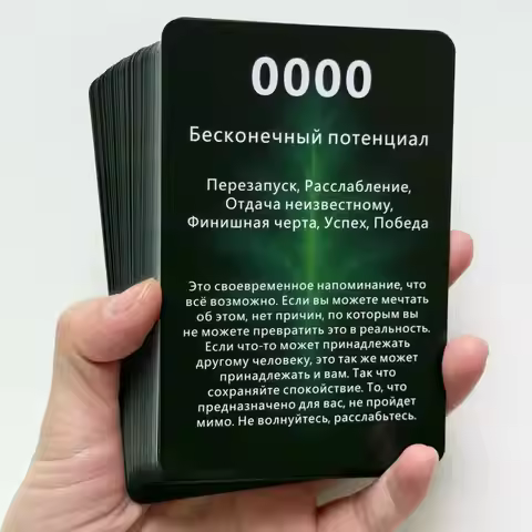 Russian Oracle Deck, Meaning of the Number, Keywords for Reflection & Divination Prophecy, 12x8cm, 4