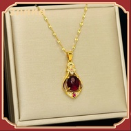 สร้อยอิตาลี ทองคำแท้ (18K) 99.99% เครื่องประดับสตรีมีความทนทานและทนต่อการ สร้อยคอทับทิมหล่น สินคเก็บ