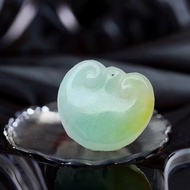 黃加綠雙彩翡翠如意 | 裸石 | 天然緬甸玉翡翠A貨 | 送禮