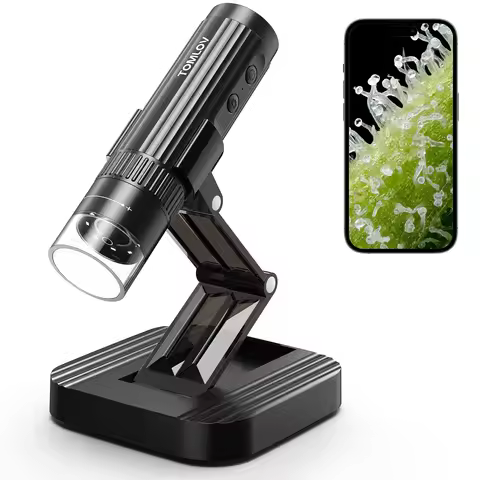 TOMLOV Wireless Digital WiFi Microscope 50X-1000X Portable USB Trichome Mini Coin Microscope Camera