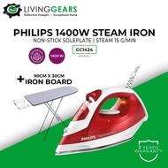 iron Philips Steam Iron Non-stick Soleplate GC1424  Ironboard