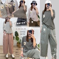 72300 137012 | Pear Striped Three-Quarter Sleeve Top 🍐 Korean Standard Japanese Girls Must Love Fres