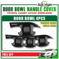 Door Bowl Handle Cover Toyota Camry ACV40 2008 - 2012 Protector Guard Chrome Carbon Black Accessorie