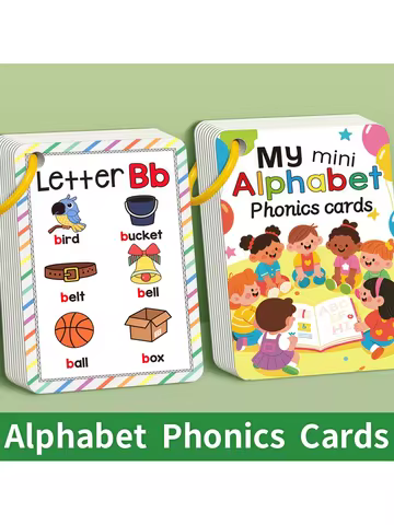 Alphabet Phonics English Learning Flashcards, 27 Pieces English Letter Pronunciation Learning Cards