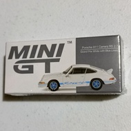 Mini GT Porsche 911 Carrera RS 2.7 Grand Prix White with Blue Livery