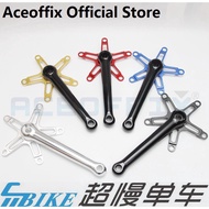 Aceoffix Bike Crankset Bicycle Square Crank Arm For Brompton Fnhon 3 Sixty United Trifold Folding Bicycle BCD 130mm