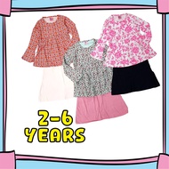 Six11 Baju Kurung ARYANA Printed Designs - Random (2Y-6Y) Baju Kurung Budak Raya Kids Kanak-kanak pe
