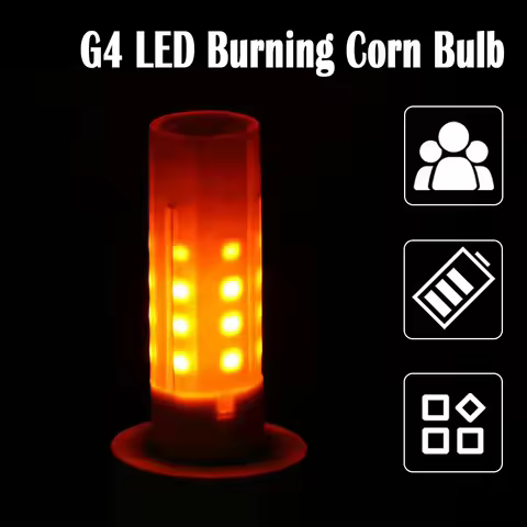 G4 Led Flame Light Bulbs Fire Flicker Effect Lamp Room Lights SMD2835 Living 360degree beam angle En
