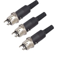 5 Pin DIN Male Plug + Female Adapter Socket Panel Mount Chassis Audio AV Solder 6 pin din Connector 