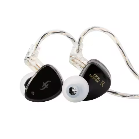 SIMGOT EM6L Hybrid Driver In-ear Monitor HiFi IEM Earphone with Detachable OFC Silver Cable for Musi