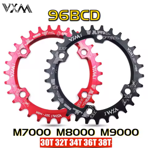 VXM 30T 32T 34T 36T 38T 96BCD Aluminum Oval Round Chainring Chainwheel MTB Bike Chainring for M7000 