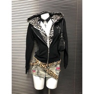 Wasteland Style Women's Clothing Light Asian Style Tops Vintage Women's Clothing y2k European Americ