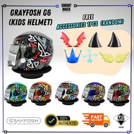 Grayfosh G6 Kids Helmet 100% Original SIRIM Approved JPJ Lulus Helmet Budak