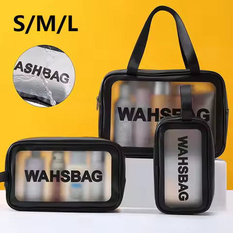 Waterproof Clear Travel Wash Bag Transparent Cosmetic Makeup Organizer Portable Handheld Toiletry St