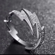 New Lightning Silver Hip Hop Ring