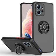 Redmi Note 12 Note 12Pro 12 Pro Plus Note 12S Note 11 11S Hard Case with Magnetic Car Ring Holder Stand Back Cover Funda Bumper