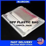 100PCS Transparent OPP Plastic Bag Self Adhesive Plastik Beg Plastic Tudung Baju Kurung Plastik Tran