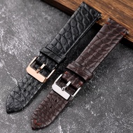 ✨Hot Sale Ultra-Thin Crocodile Leather Garden Pattern Genuine Leather Strap 18 20 22MM Brown Black Suitable for Labor Piano Tissot Soft Men's Bracelet