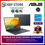 Asus ZenBook 14X OLED UX3404V-AM9058WS 14.5'' 2.8K Laptop ( I5-13500H, 16GB, 512GB SSD, Intel, W11, 
