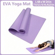 1pc 173cm X 61cm EVA Yoga Mat, Pilates Exercise Mat, Solid Color Fitness Mat For Home Use