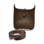 HERMES 愛馬仕 Evelyne16 巧克力色 銀扣