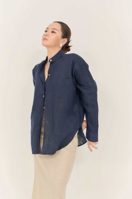 IN noble เสื้อคอจีน ผ้าลินินแท้