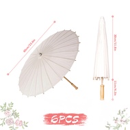 【Fashionable New Arrival】 6-20pcs Wedding Paper Umbrella 60/84cm Paper Parasol Chinese Paper Umbrell