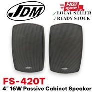 JDM FS-420T 4" 16W Passive Cabinet Speaker (1 Pair)