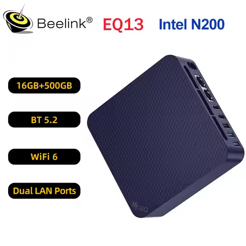 Beelink EQ13 Intel 12th N200 N100 DDR4 Mini PC 16GB 500GB SSD EQ12 Dual Lan Type C Gaming Computer V