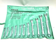 ประแจแหวนข้างปากตาย 11 ตัวชุด 8-24 มิล ASAHI