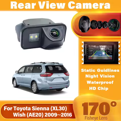 Reverse Rear View Backup Parking Camera Kit Fit For Toyota Sienna (XL30) Wish (AE20) 2009 2010 2011 